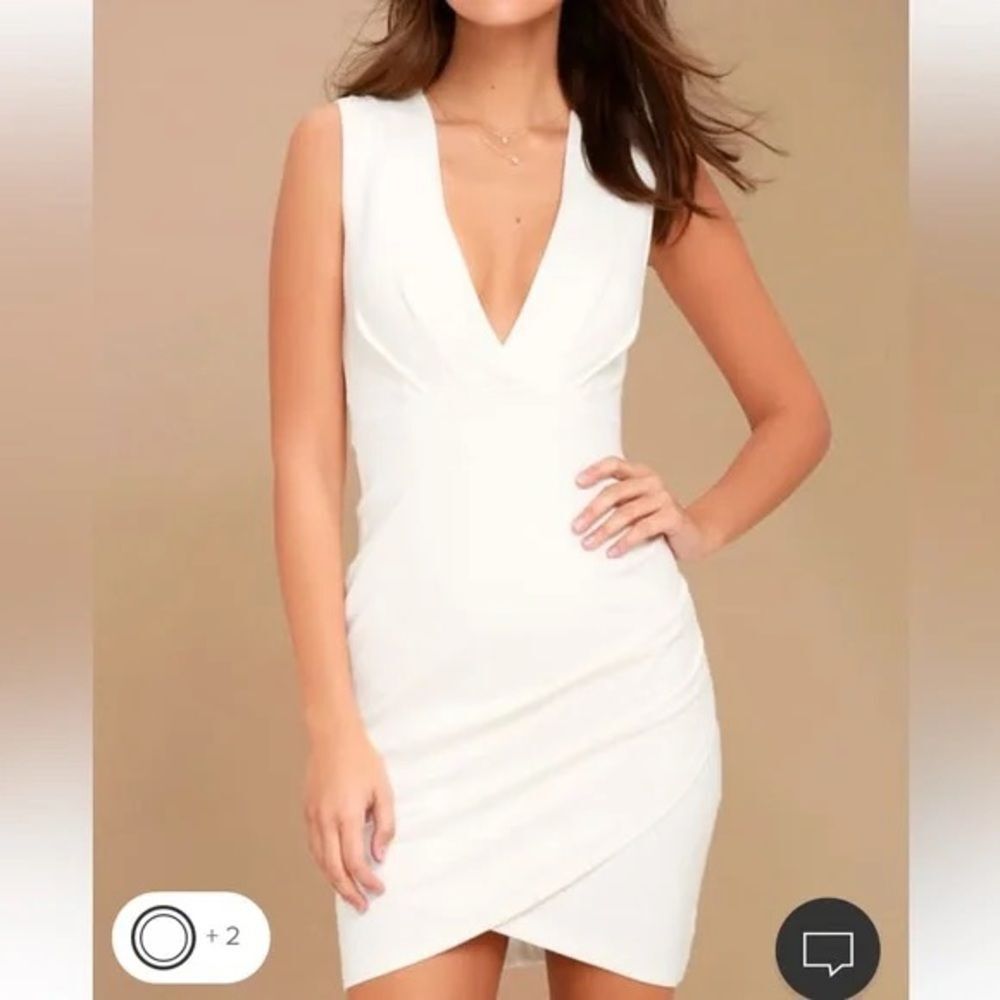 Lulu's Cocktail Hour Mini Dress Ivory Small NWT